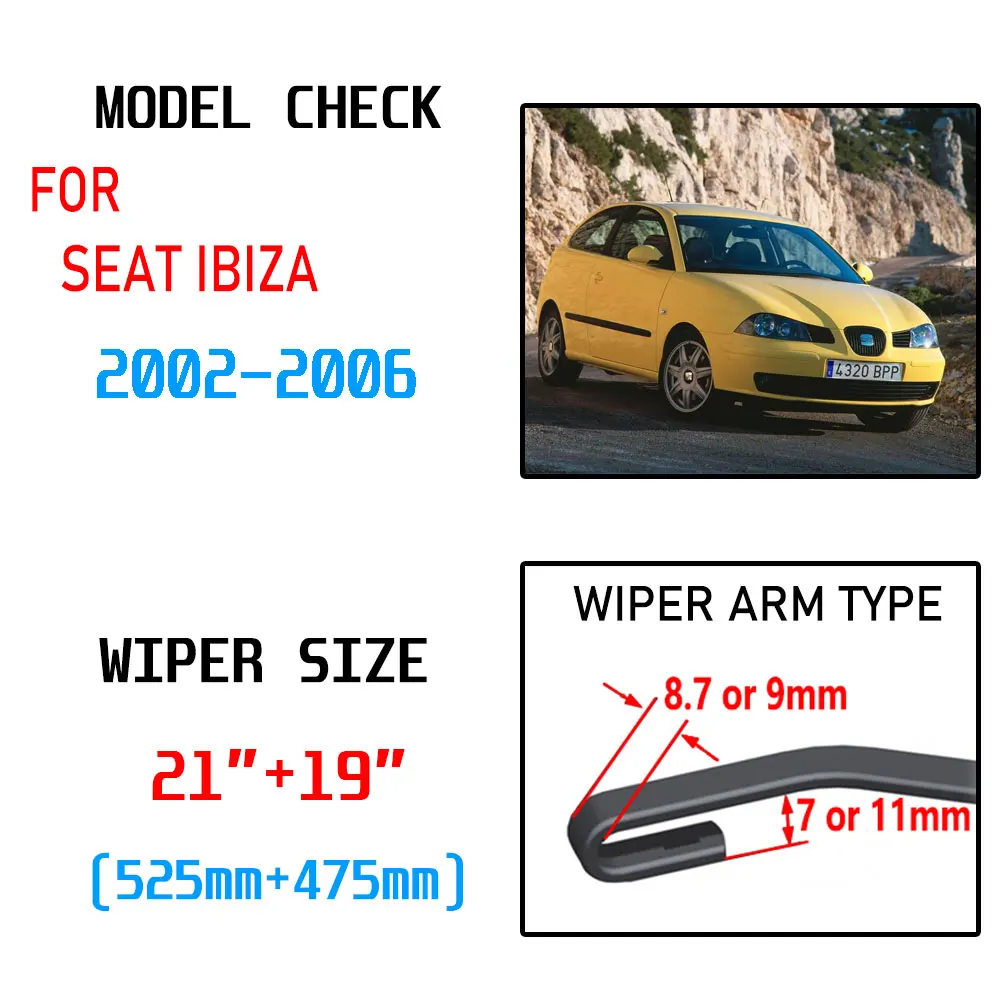 Для SEAT Ibiza 2002 2003 2004 2005 2006 хэтчбек SC ST Аксессуары лобовое стекло автомобиля