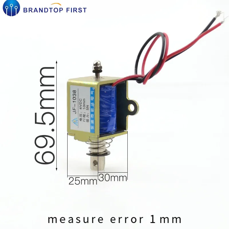 Jf 1038 DC 6V 12V 24V 10mm 5N вытяжной открытый формы катушки электромагнитный привод| |