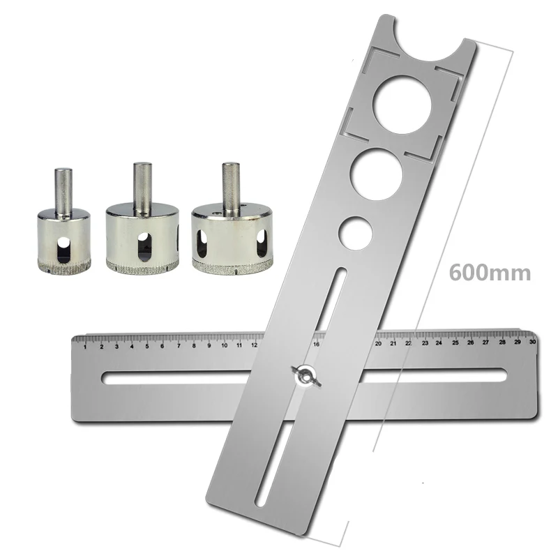 

New adjustable Tile Locator to Wall Marking Position Ruler ceramic hole cutter tile drill Marble Opener construction tool