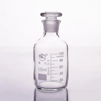 reagent bottlenarrow neck with standard ground glass stopperclearboro 3 3 glasscapacity 125mlsample vials