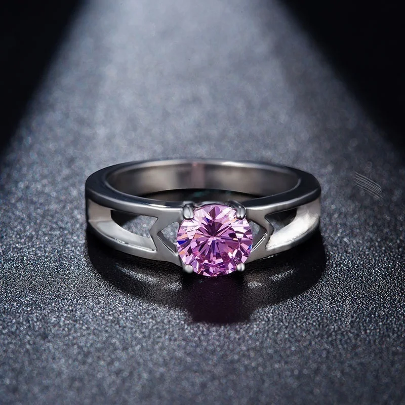 Женское Обручальное кольцо обручальное из нержавеющей стали 316L с фианитом 5