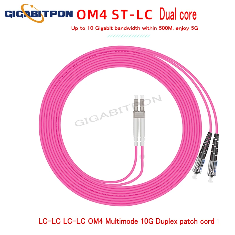 10 1M-10M OM4 OM4 multi-mode 10G duplex jumpers Connector ftth jumpers (ST-ST.ST-SC, ST-FC, ST-LC.SL-FC, LC-FC, FC-FC)