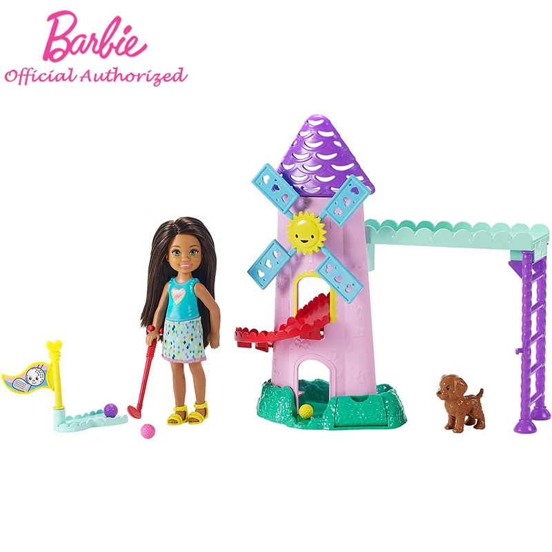 

Original Barbie Girl Collectible Series Chelsea Mini Golf Doll Toy Playset Multi-Colour Funny Pretend Kid Toy FRL85 Brinquedos