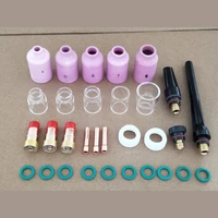 31pcs gas lens12 pyrex glass cup tig collets nozzle practical accessories welding torch kit argon arc tool for tig wp171826