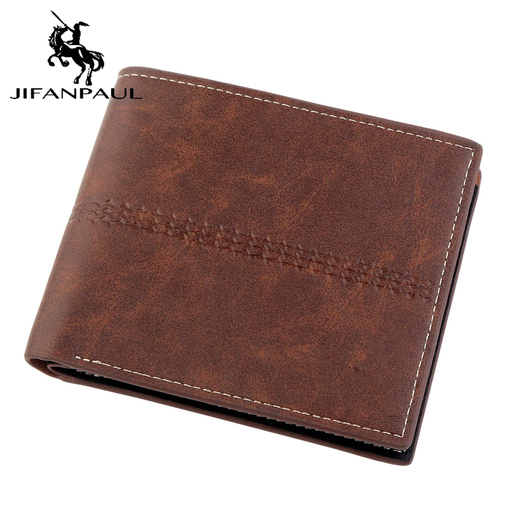 

JIFANPAUL 2020 New Men's Wallet Short Wallet Frosted Leather Retro Men's Short Wallet Multi-Card Wallet Wallet