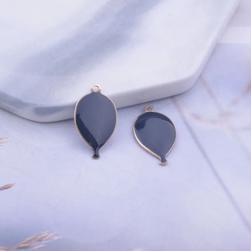 30 шт. 10*17 мм двухсторонние эмалевые шары подвески золотого цвета медные Diy