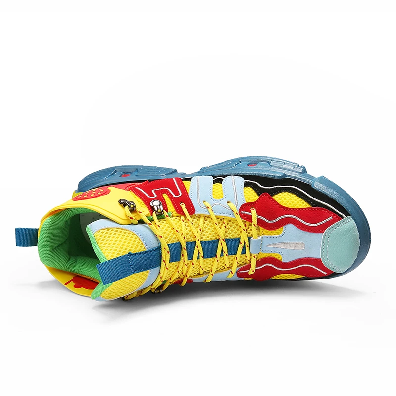 VESONAL 2020 Spring Autumn Personality High Top Sneakers Men Shoes Casual Hip Hop Rock Breathable Male Footwear comfortable | Обувь