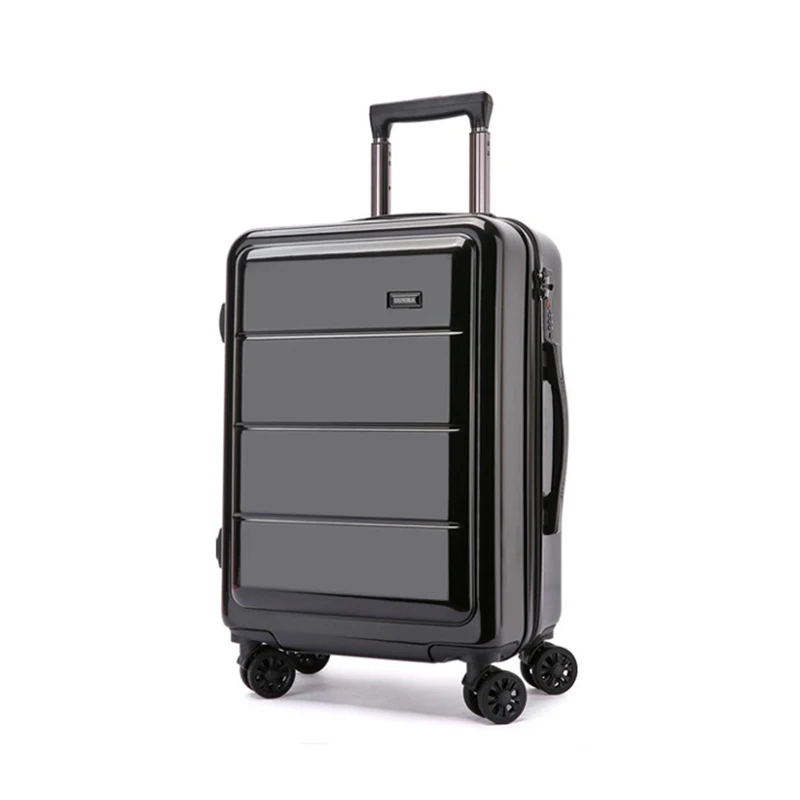 Fashion ABS trolley suitcase high quality spinner carry on popular travel luggage bag TSA password hardside luggage