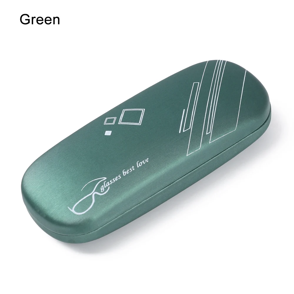 green 1 шт.,, модный деревянный Жесткий набор, держатель, Металлический Чехол для очков для чтения, для мужчин и женщин, кожзам, коробка для очков, аксессуары для очков - Цвет: green
