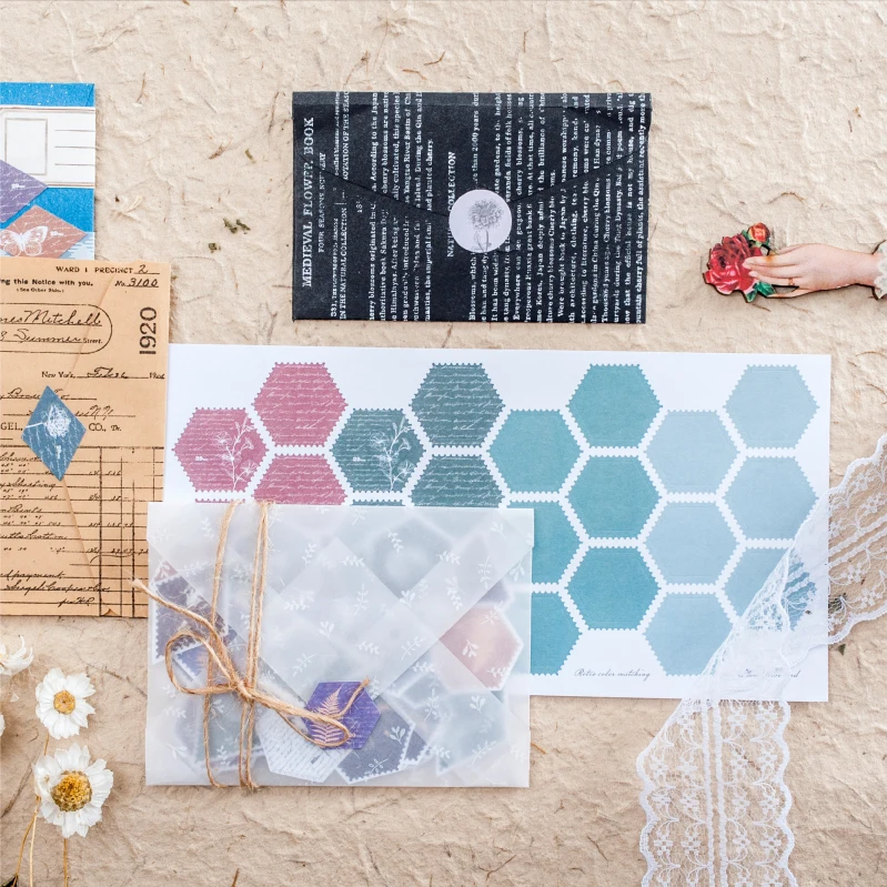 Винтажные Декоративные наклейки для скрапбукинга с изображением растений