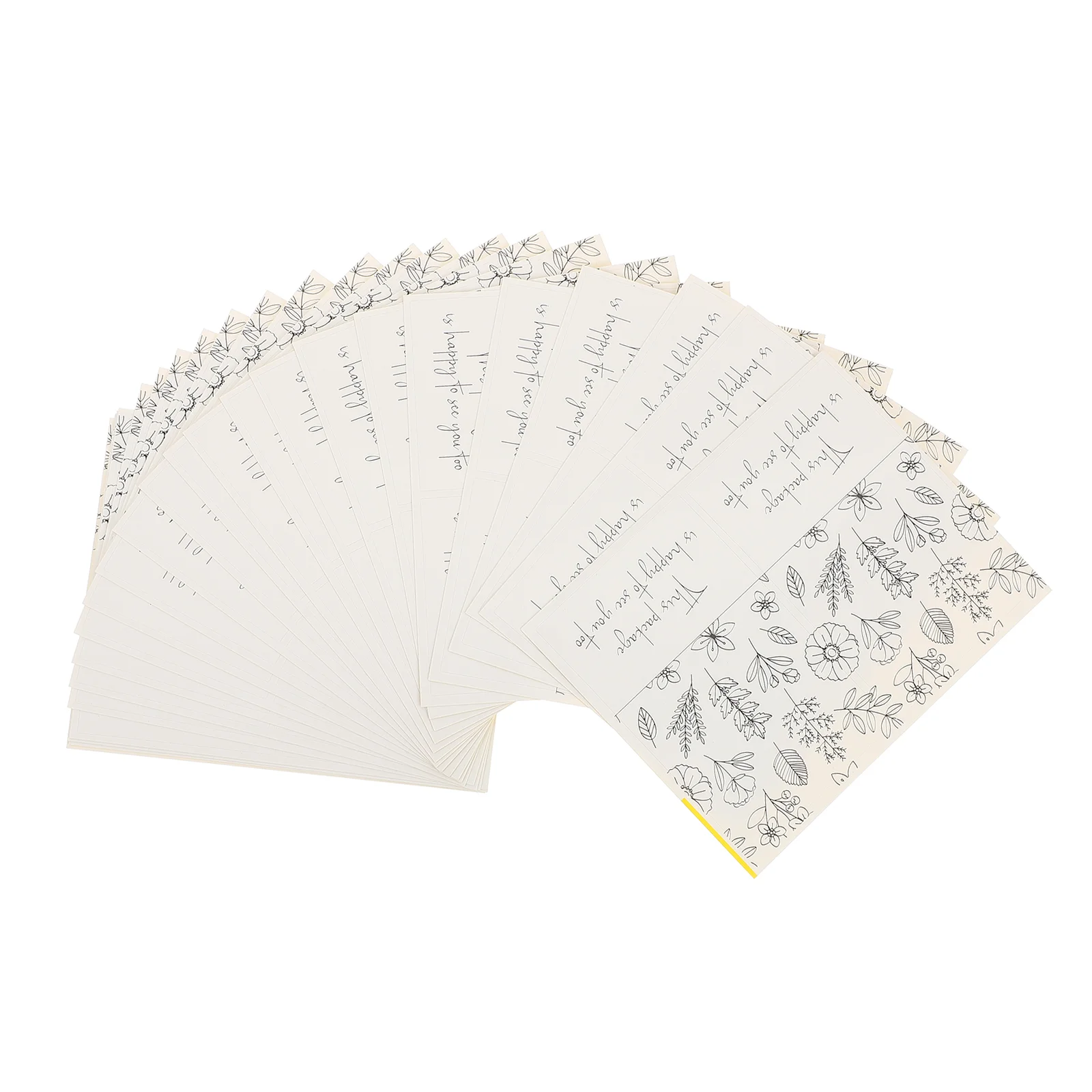 

50pcs Adhesive Sealing Stickers Gift Box Stickers Rectangular Stickers