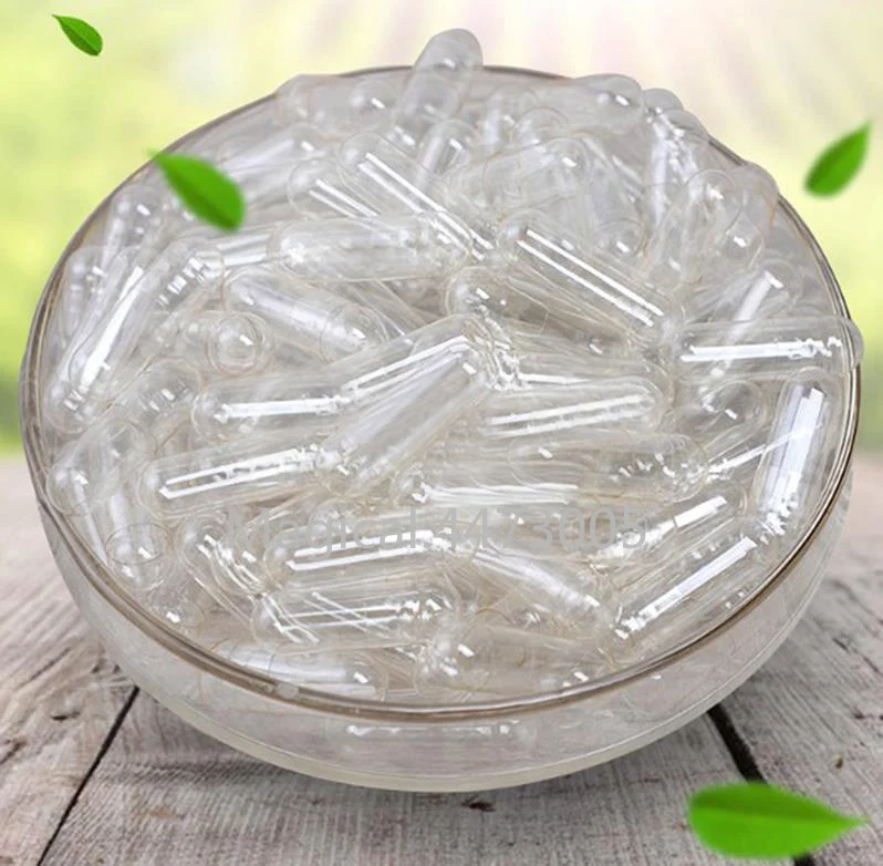 500 шт. капсулы 0 # пустые прозрачные желатиновые разделенные твердые 1000