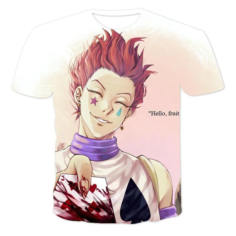 

Full-Time Hunter 2021 Summer New Boy/Girl Short-Sleeved T-Shirt 3D Printing O-Neck Fashion Trend Cartoon Anime T-Shirt 4T-14