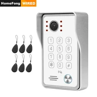 wired keypad video doorbell camera 1200tvl anglag call panel for video intercom rfid password unlock ir night vision waterproof