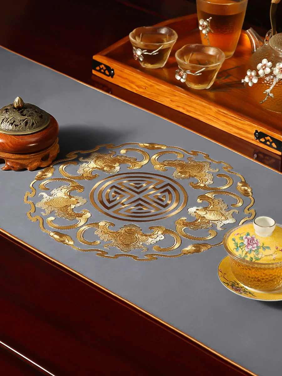 

New Chinese Style Table Runner Modern High-End Tea Table Tea Mat TV Stand Cover Cloth Dining Table Cushion Tablecloth and