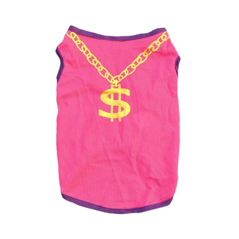 Purple Edge Dollar Pawstrip XS-L жилет для собак, летняя одежда для собак, черные футболки для маленьких собак, чихуахуа, Йоркского мопса, жилет для кошек, костюм - Цвет: Purple Edge Dollar