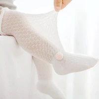 summer baby girls socks toddlers bow long sock kids knee high soft cotton mesh children 0 5 years breathable socks