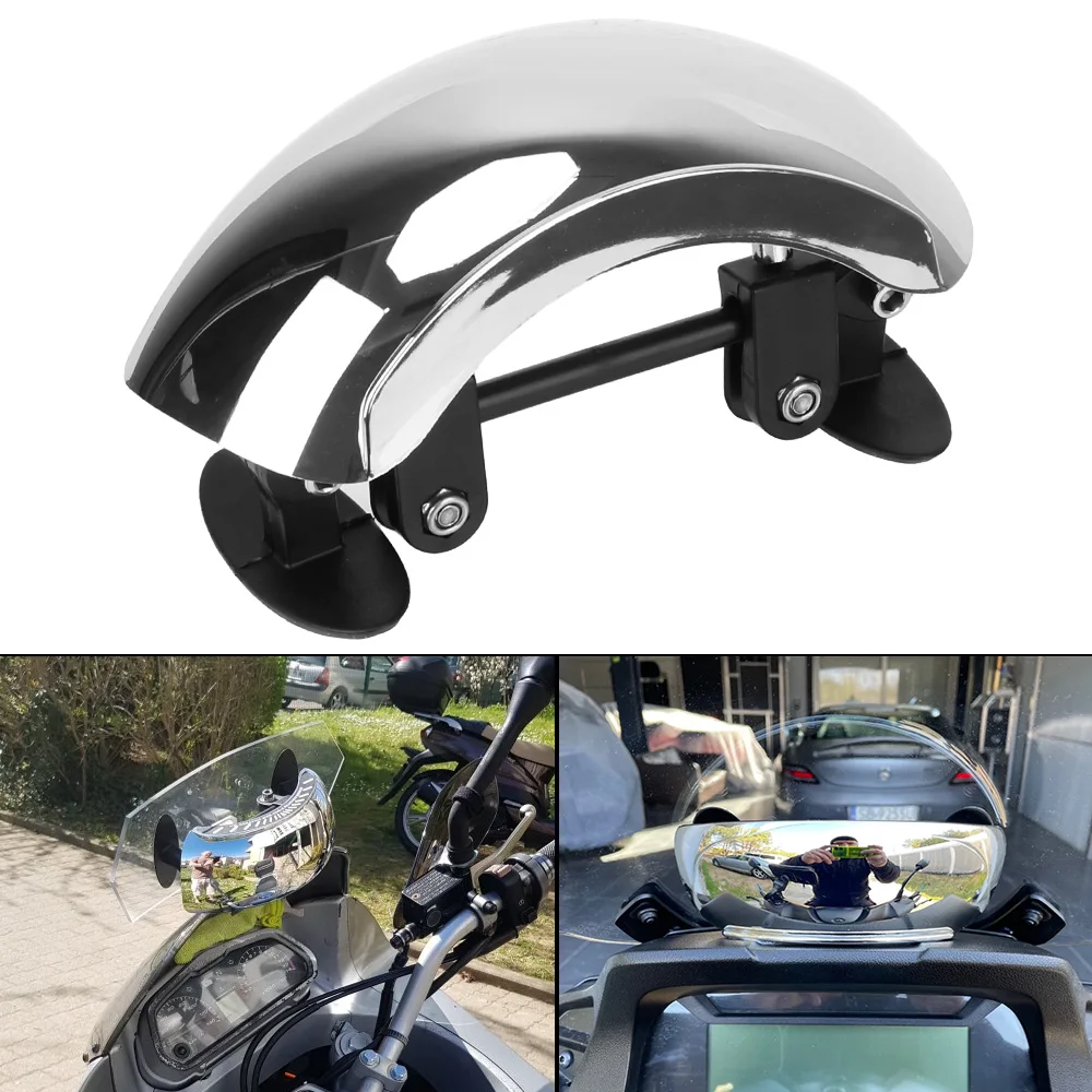 

Auxiliary Blind Spot Mirror Motorcycle Windscreen Wide Angle Safety Rearview Mirror 180 Degree Universal