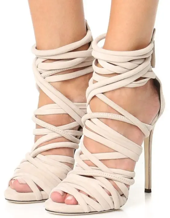 

Solid suede multi sexy fashion sandals High Heel Sandals