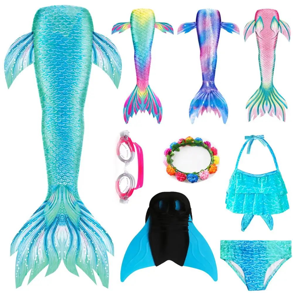 Купальный костюм Ариэль для девочек купальный с хвостом Русалочки