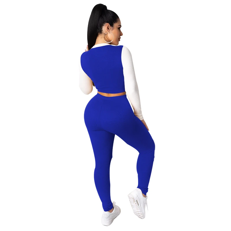 

hirigin 2020 Autumn Hot Popular Upsurge Patchwork Young Tracksuits Casual Full Sleeve Group Long Pants Slim Women 2 Piece Set