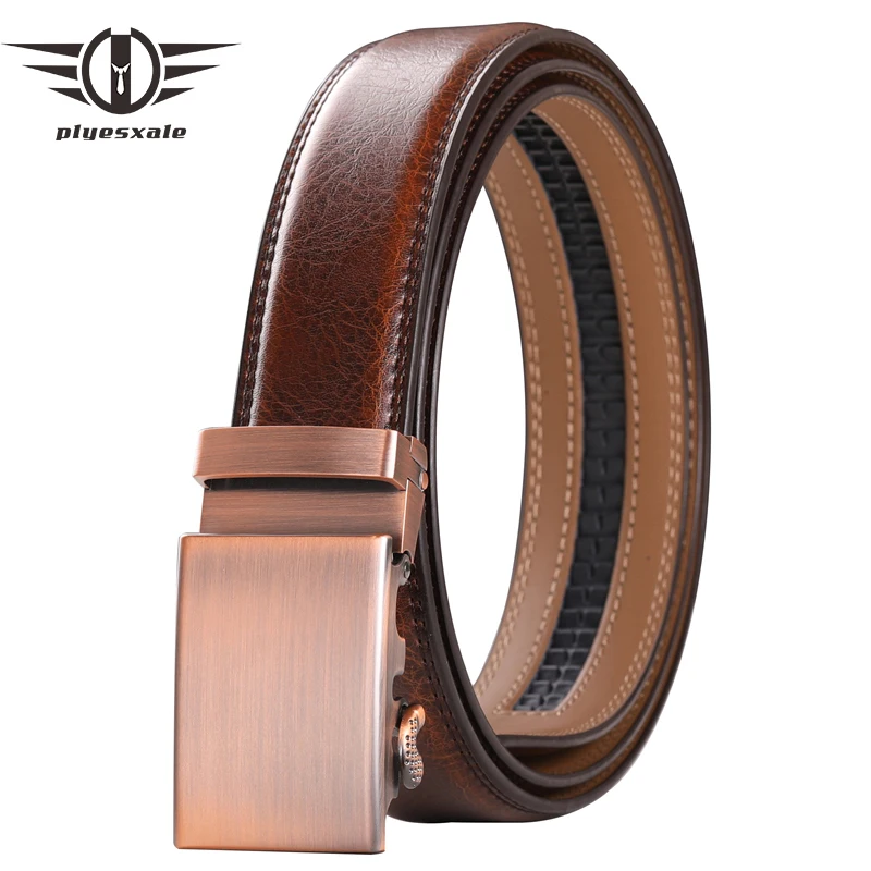2021 New Brand Men's Belt Genuine Leather Male Belts Male Automatic Buckle Casual Business Men Belt Strap 3.5cm Width B340