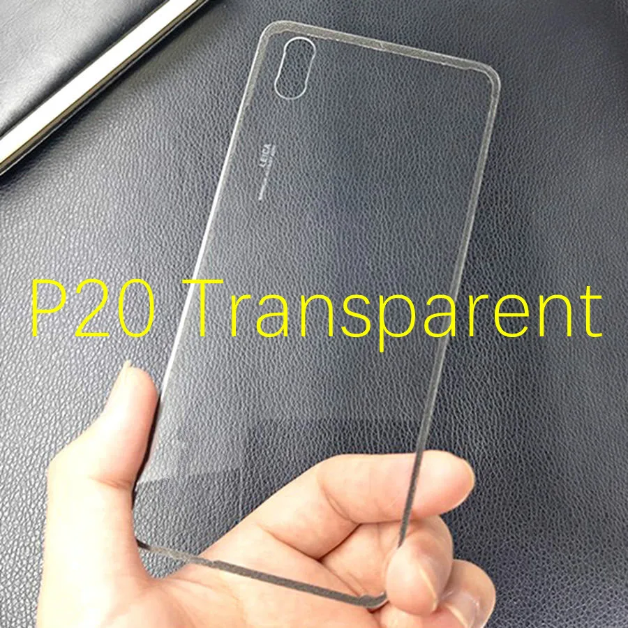 P20 Transparent Для huawei P20 Pro Крышка батарейного отсека задняя дверь Корпус Задняя стеклянная панель для huawei P20 Lite Крышка батарейного отсека Nova 3e Замена - Цвет: P20 Transparent
