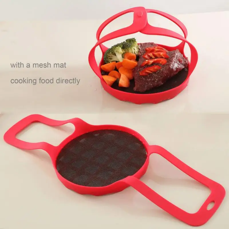 Sling Heat Resistant Silicone Bakeware Steamer Rack With Mes