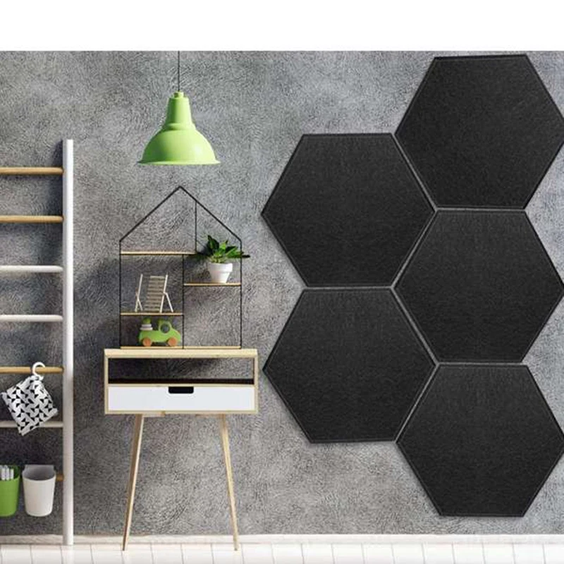 

40 Pcs Acoustic Panel Sound Insulation Board,Hexagon Sound Insulation Pad Black & White