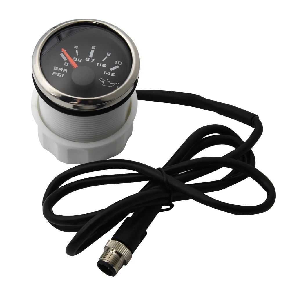 NMEA 2000 Oil Pressure Gauge 0-10 Bar/ 0-145 PSI 52mm 2 inch Oil Pressure Gauges For Marine Car Boat Auto Gauge With Backlight