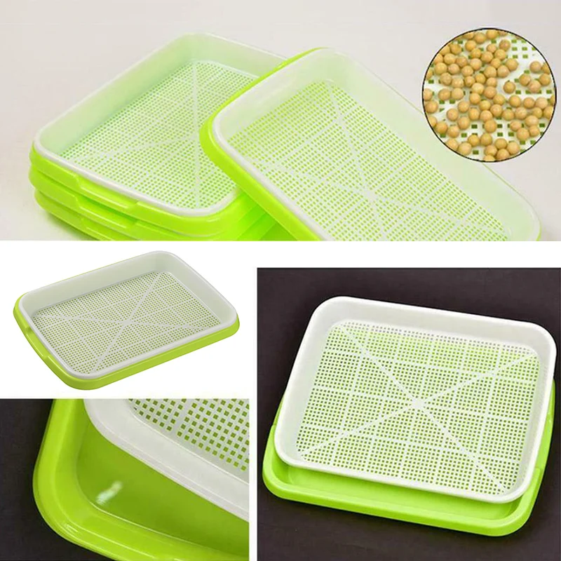 Пластиковый поднос для рассады двухслойный выращивания бобов гидропонная