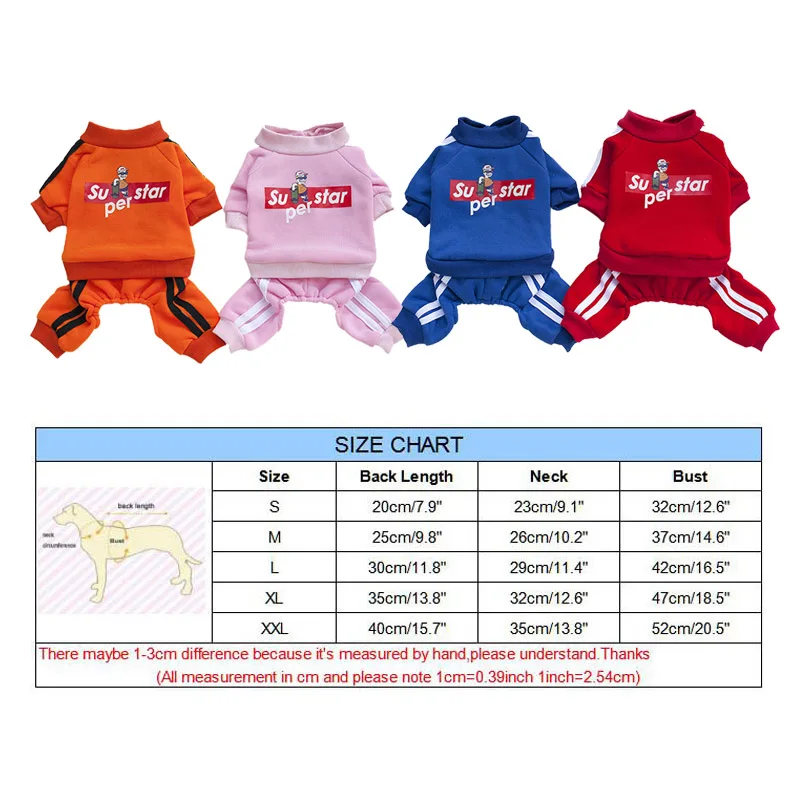 Новые мягкие и теплые пижамы для собак милый костюм йоркширских терьеров чихуа