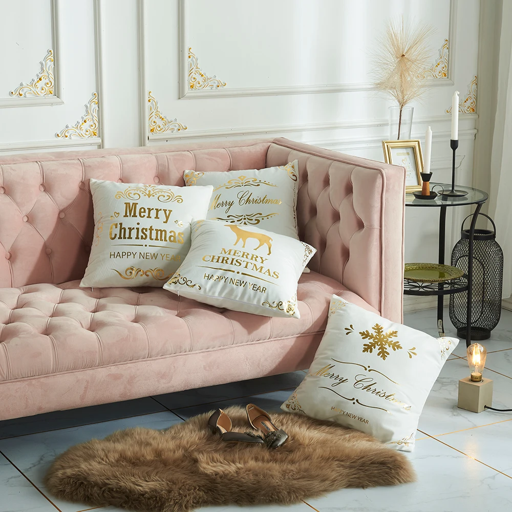 Рождественская наволочка для подушки украшения домашнего декора чехлы на