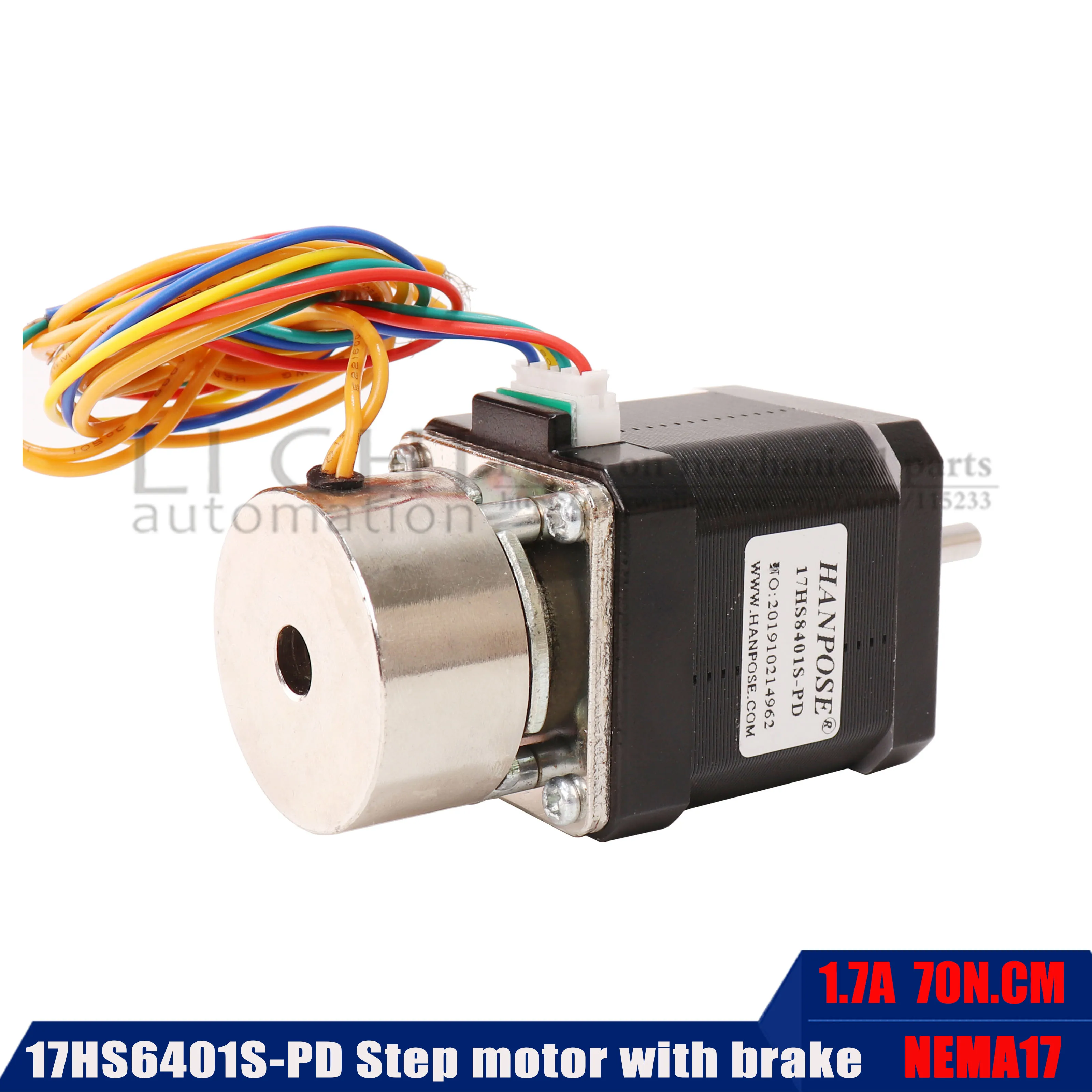 42 Шаговый двигатель 17hs6401 с тормозом 70 нм большой крутящий момент 42x60 мм ленточным