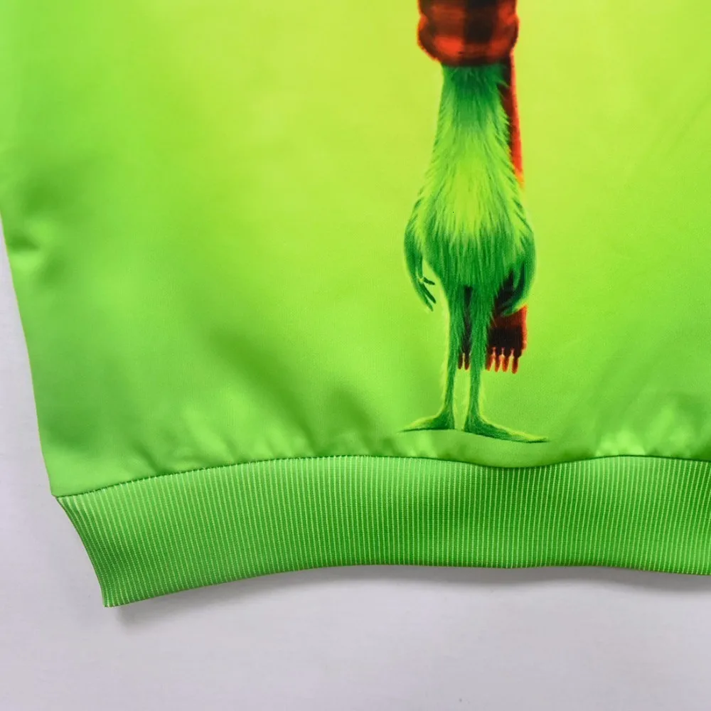 Толстовка с 3D-принтом «GRINCH FULL FACE»; Детский карнавальный костюм «Merry Grinch»; толстовка для мальчиков и девочек на Хэллоуин и Рождество