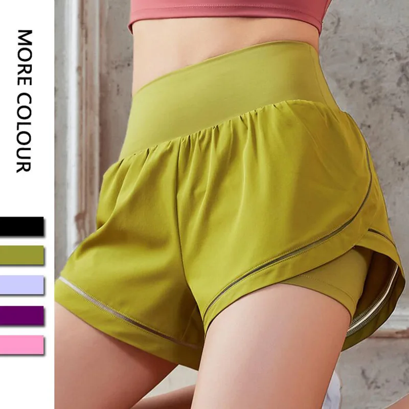 

2021 Fashion Shorts Women Summer Sports High Waist Shorts Ladies Sexy Short Pants Elastic Waist Loose Workout Running Shorts