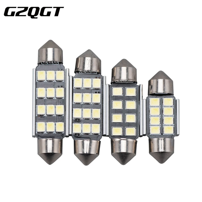 2шт новые 31 мм 36 39 41 8SMD 12SMD 2835 C5W CANBUS без ошибок Светодиодные Автомобильные номерные