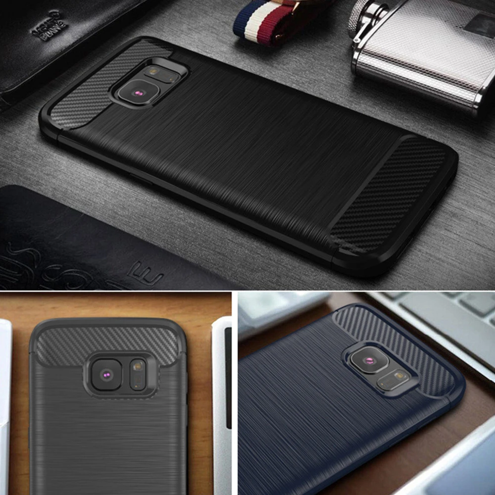 Для samsung Galaxy S7 S 7 Edge чехол из углеродного волокна противоударный чехол для телефона samsung S6 S 6 Edge чехол Полная защита оболочки