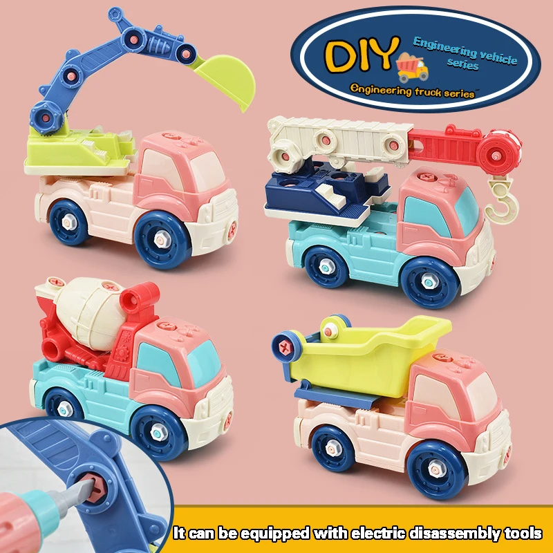 

DIY Disassembly Load Unload Engineering Truck Car Model Educational Toys for Children Birthday Gift PR Sale