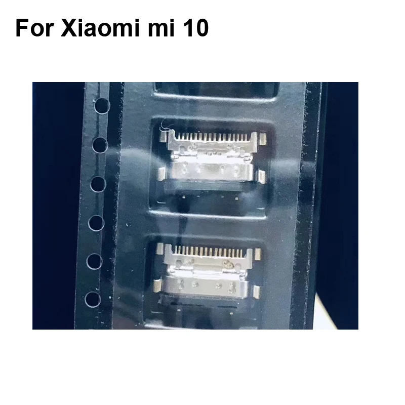

2PCS New For Xiaomi mi 10 Charger Connector Parts Replacement Repair Parts USB Dock Charging Port For Xiao mi mi 10 Mi10