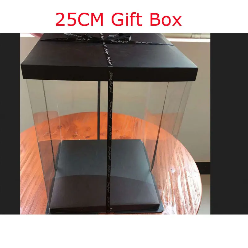 25CM Gift Box 25/40 см розовый медведь сердце цветок подарок для девушки день рождения свадебные искусственные вечерние украшения для дома - Цвет: 25CM Gift Box
