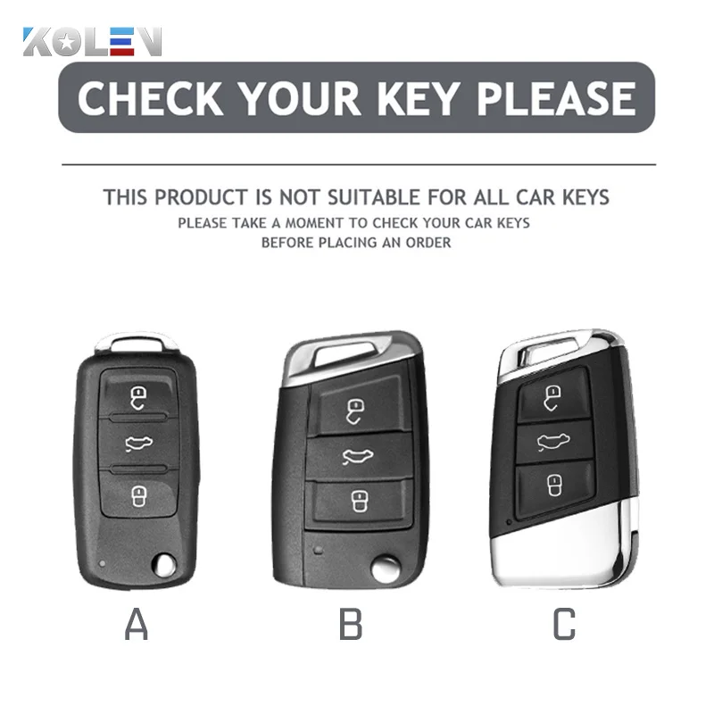 Чехол для автомобильного ключа чехол VW Volkswagen Golf Polo Tiguan Magotan Passat Seat Leon Altea Ateca Skoda Kodiaq