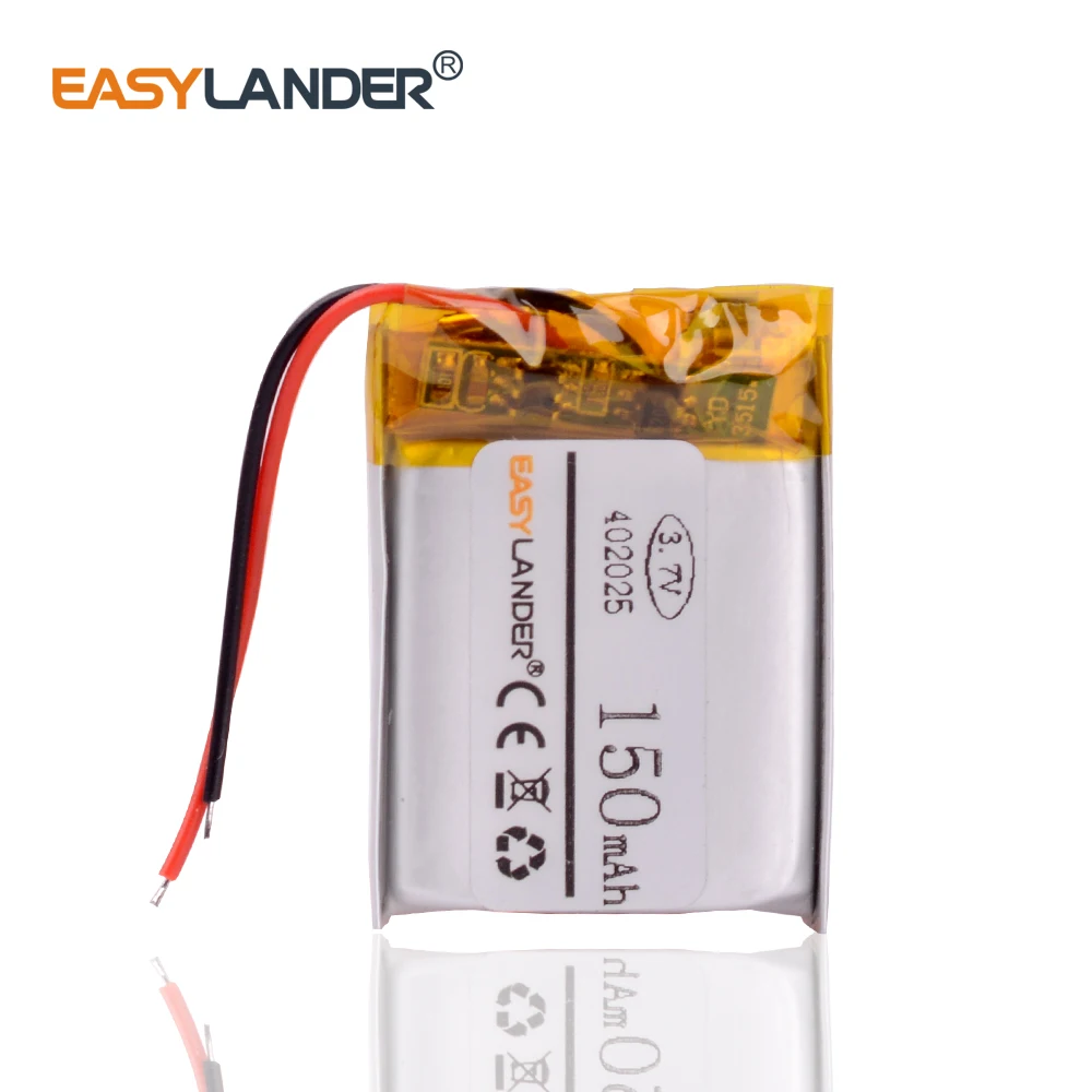 

402025 3.7V 150mAh lithium polymer li-Polymer Battery For mp3 player smart watch Bluetooth headphone headset DVR GPS AHB372026