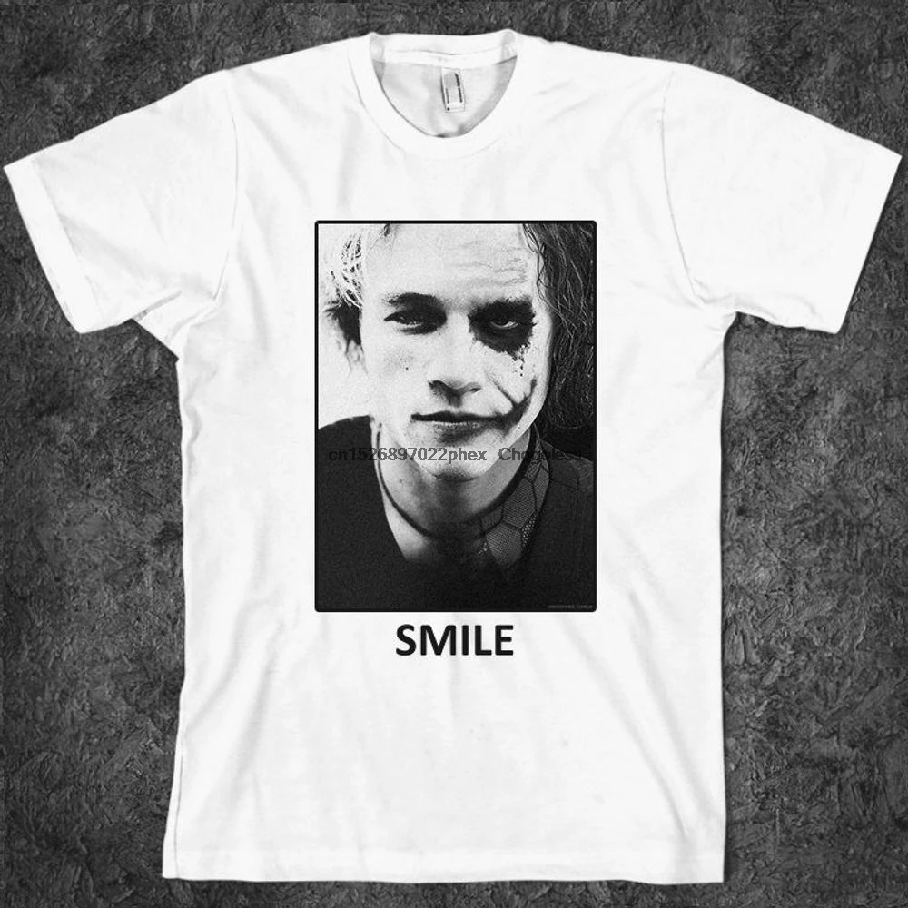 Футболка Heath Ledger Joker Smile для мужчин и женщин все размеры | Мужская одежда