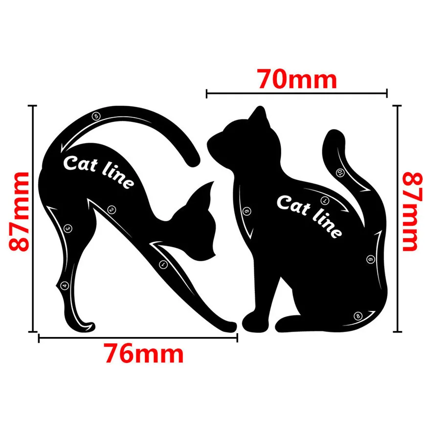 

2Pcs Women Cat Line Pro e ye Makeup Tool e yeliner Stencils Template Shaper Model
