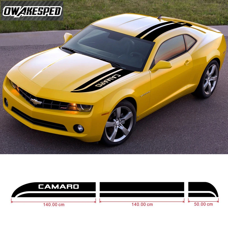 

Car Whole Body Sticker Sport Stripes Hood Roof Tail Decor Decals For Chevrolet Camaro RS LS SS Auto Accessories Vinyl Stickers