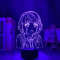 anime 3d lamp rascal does not dream of bunny girl senpai led night light for room decor nightlight gift tomoe koga neon light