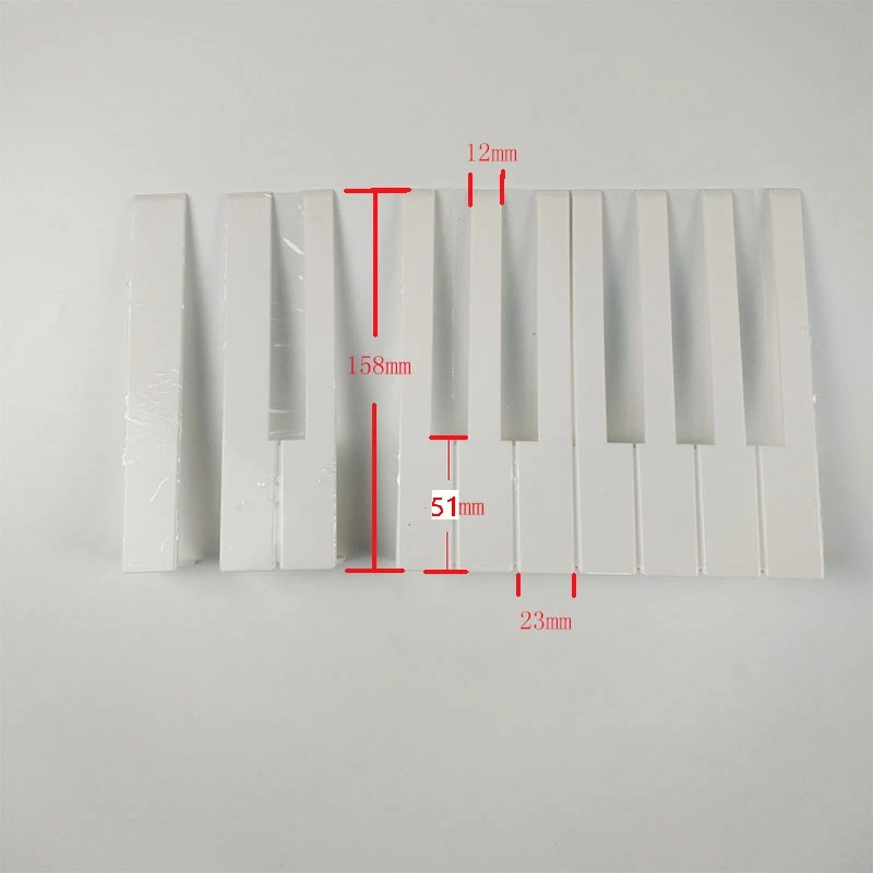 

52Pcs/Lot Piano Accessories White Piano Keytop Repair Parts for Piano(5.2mm)