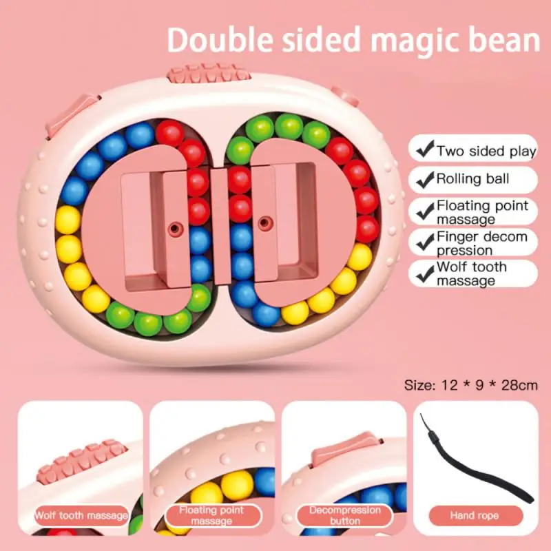 

Children Puzzle Toys Magical Bean Toys Rotating Decompression Square Small Beads Magical Children's Puzzle Decompression Toys