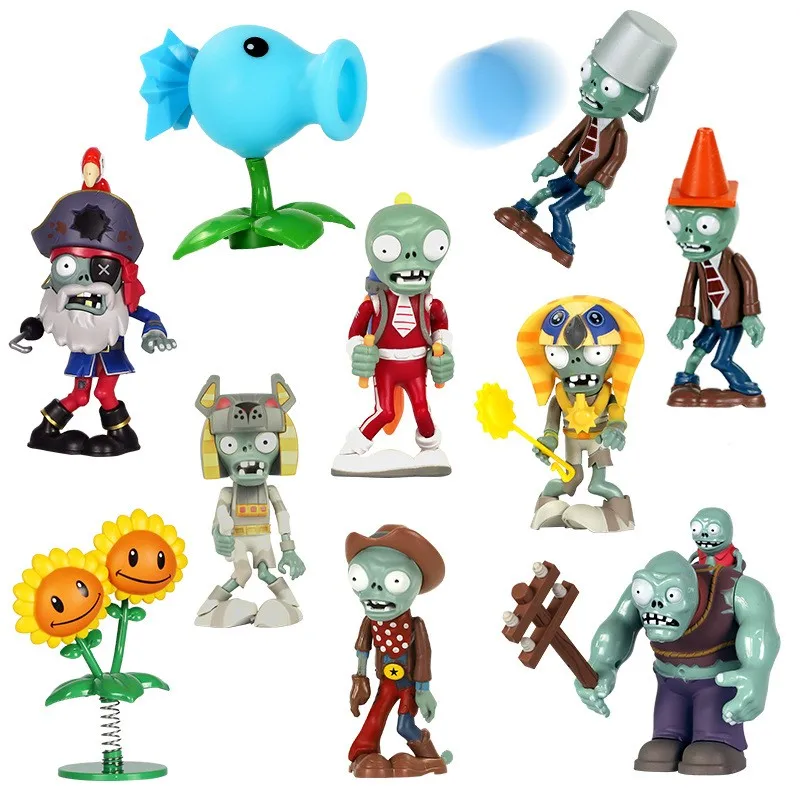 

Genuine 10pcs/set Plants Vs Zombies Gargantuar Peashooter Zombie Action Figure Pvz Doll Christmas Birthday Gift Toy For Kid Boy